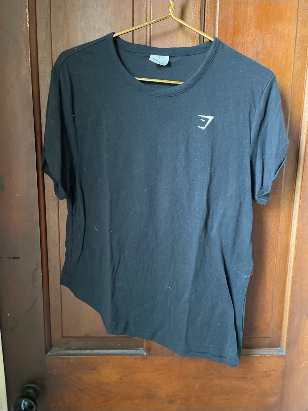 Gymshark women’s large short sleeve black athletic top